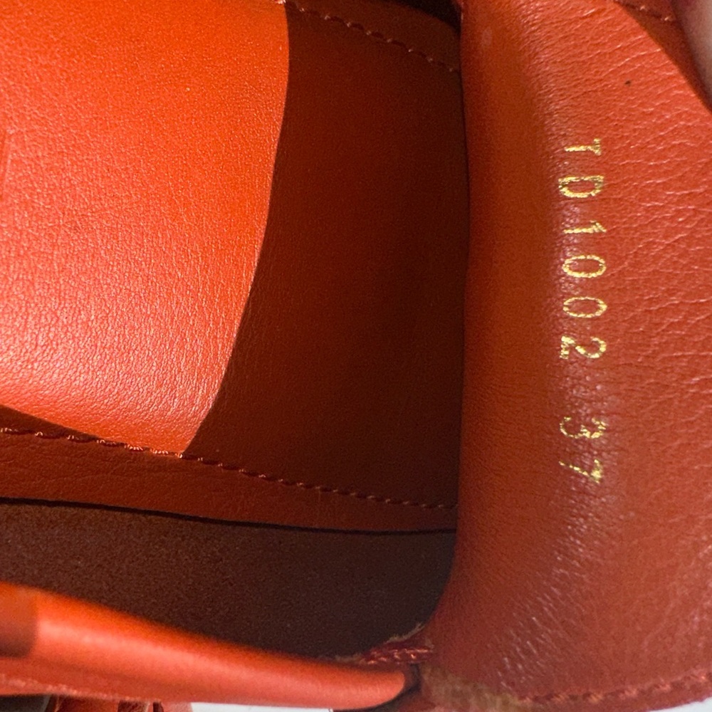 Louis Vuitton Orange Leather Loafers - Size 7 - Picture 15 of 16